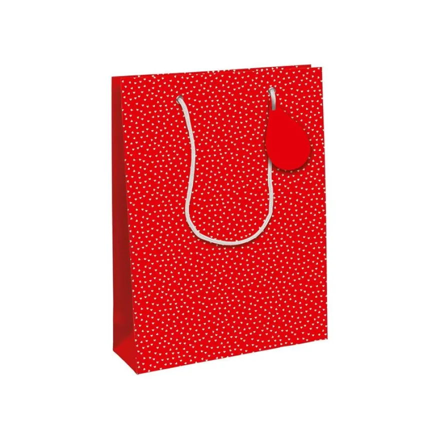 Clairefontaine Romance - Sac cadeau grand 26,5 x 14 x 33 cm - rouge