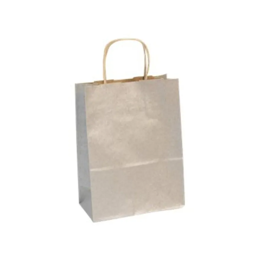 Clairefontaine The Basics - 25 Sacs cadeau kraft argent - 16 cm x 8 cm x 21 cm