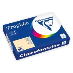 Clairefontaine Trophée -Papier - chamois - A4 (210 x 297 mm) - 80 g/m² - Ramette de 500 feuilles
