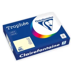 Clairefontaine Trophée -Papier - crème - A4 (210 x 297 mm) - 80 g/m² - Ramette de 500 feuilles