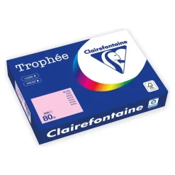Clairefontaine Trophée -Papier - rose - A4 (210 x 297 mm) - 80 g/m² - Ramette de 500 feuilles