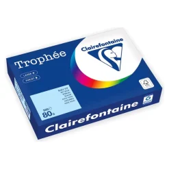 Clairefontaine Trophée -Papier - bleu ciel - A4 (210 x 297 mm) - 80 g/m² - Ramette de 500 feuilles