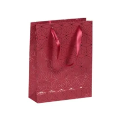 Clairefontaine Velvet - Sac cadeau rouge - 17 cm x 6 cm x 22 cm