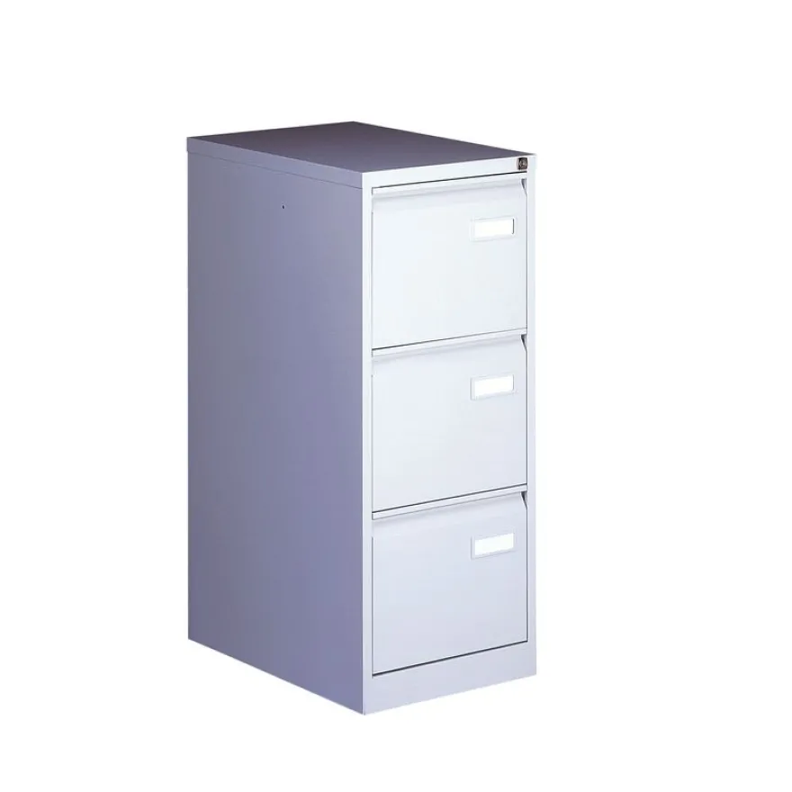 Classeur à tiroirs Bisley - 3 tiroirs - H102 x L41 x P62 cm - gris clair