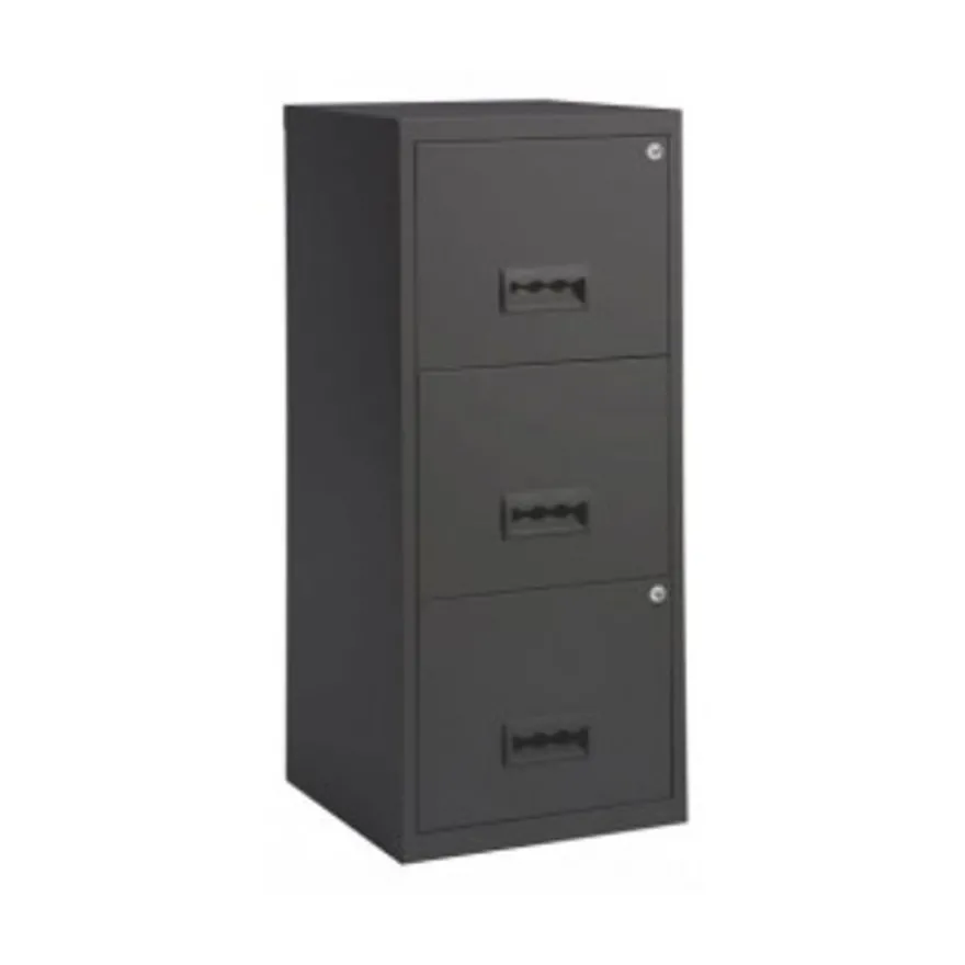Classeur 3 tiroirs pour dossiers suspendus - 96 x 40 x 40 cm - anthracite