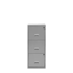 Classeur 3 tiroirs pour dossier suspendus - 96 x 40 x 40 cm - aluminium