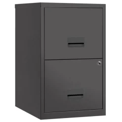 Classeur 2 tiroirs pour dossiers suspendus - 66 x 40 x 40 cm - anthracite