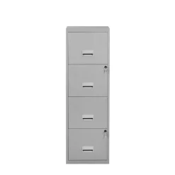 Classeur 4 tiroirs pour dossier suspendus - 126 x 40 x 40 cm - aluminium