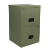 Classeur 2 tiroirs pour dossier suspendus - 66 x 40 x 40 cm - kaki