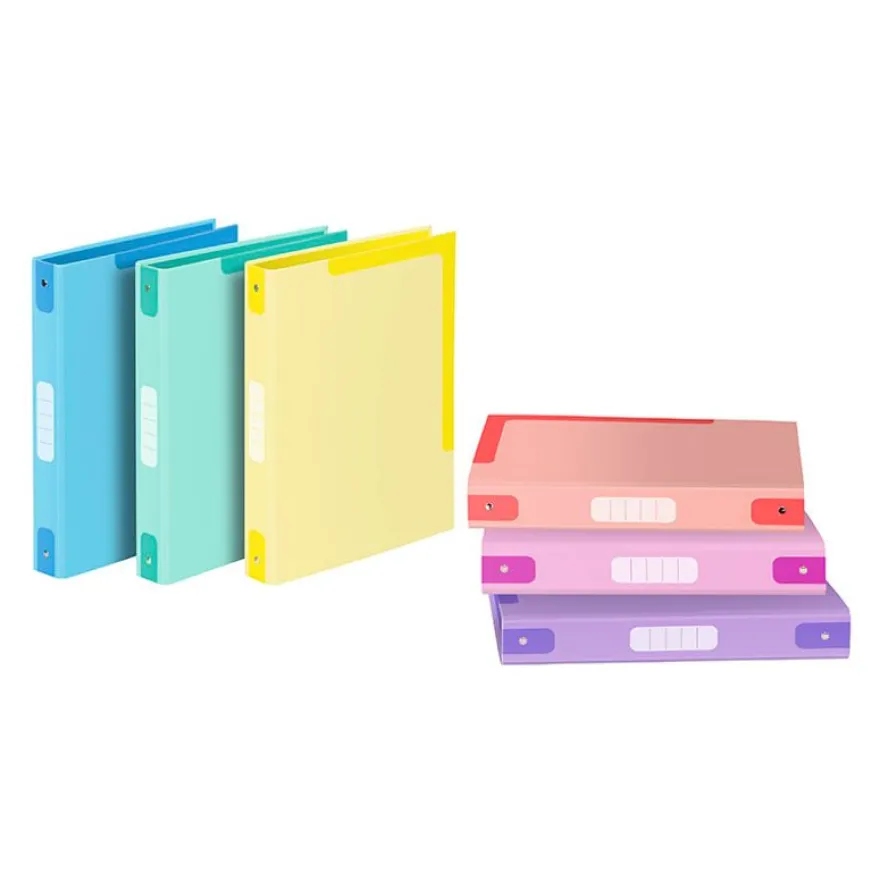Classeur A4 - 4 Anneaux 30 mm Carton Rigide – 250 Feuilles – Tranche 5 cm avec Porte-Étiquette - disponible dans différentes couleurs