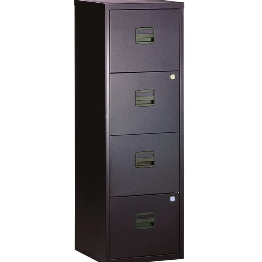 Classeur métallique monobloc - 4 tiroirs - H130 x L41 x P40 cm - anthracite