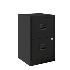 Classeur métallique monobloc - 2 tiroirs - H67 x L41 x P40 cm - anthracite