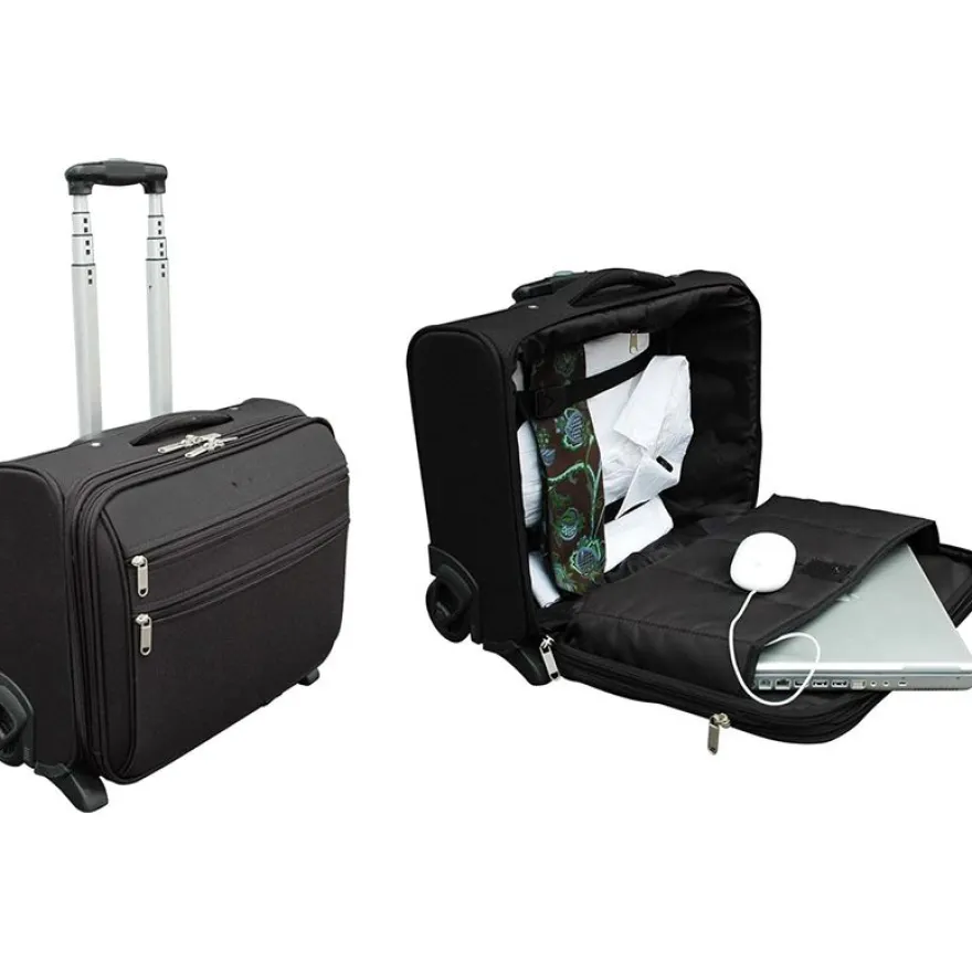 Clementina Frog Traveller l - Valisette trolley multipoches - noir