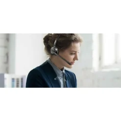 Cleyver HW10 - Casque DECT sans-fil avec support de charge et fonction GAP - noir