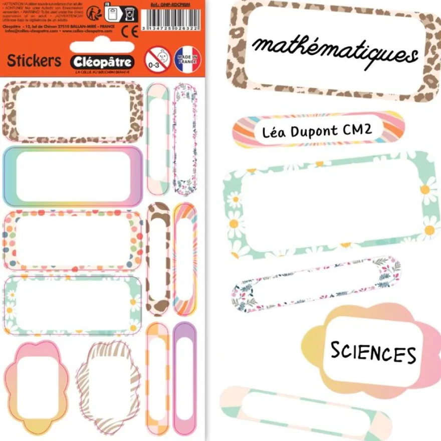 Cléopatre - 12 étiquettes no pack - Primaire
