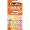Cléopatre - Boite de 4 bâtons Pastel de colle TRANSPARENTE - Cléostick - Adhésive en 8g