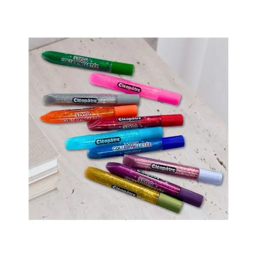Cléopâtre - 10 Stylos de colle paillette - 12g