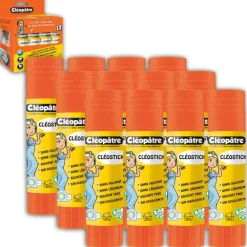 Cléopâtre - Lot de 12 Bâtons de colle - Blanche - 8 gr