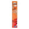 Cléopâtre - Pack de 3 pinceaux poil de poney N° 6, 10, 14 + 1 brosse soie de porc N°8