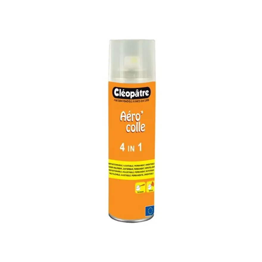 Cléopâtre Aéro'colle 4 in 1 - Aérosol de colle - 250 ml - permanent