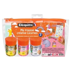 Cléopâtre My Creative - Kit de décorations avec 6 suspensions en carton épais à décorer - licornes