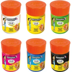Cléopâtre NÉFERTARI - 6 Pots de peinture 50 ml - couleurs assorties - pinceau intégré