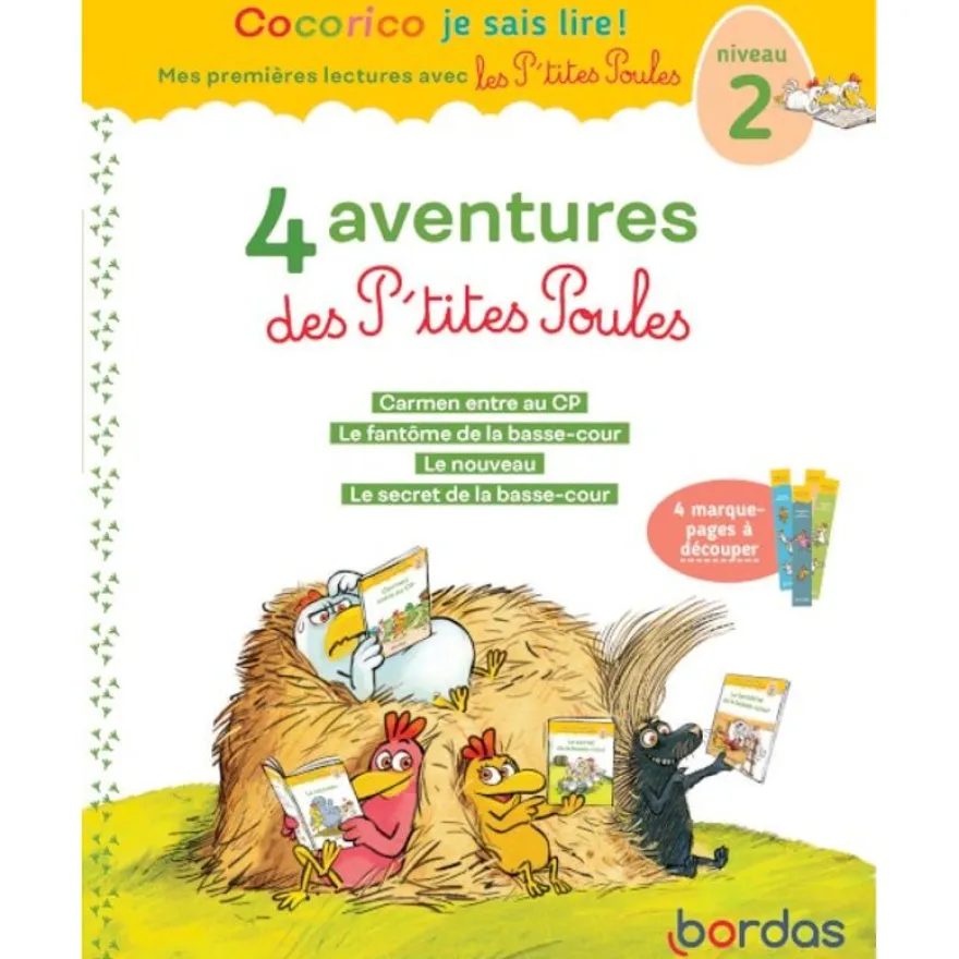 Cocorico Je sais lire! 1ères lectures : les P'tites Poules - 4 aventures Niveau 2