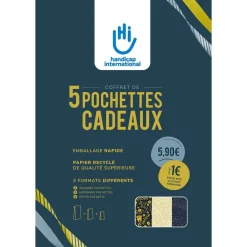 Coffret de 5 pochettes cadeaux Handicap International