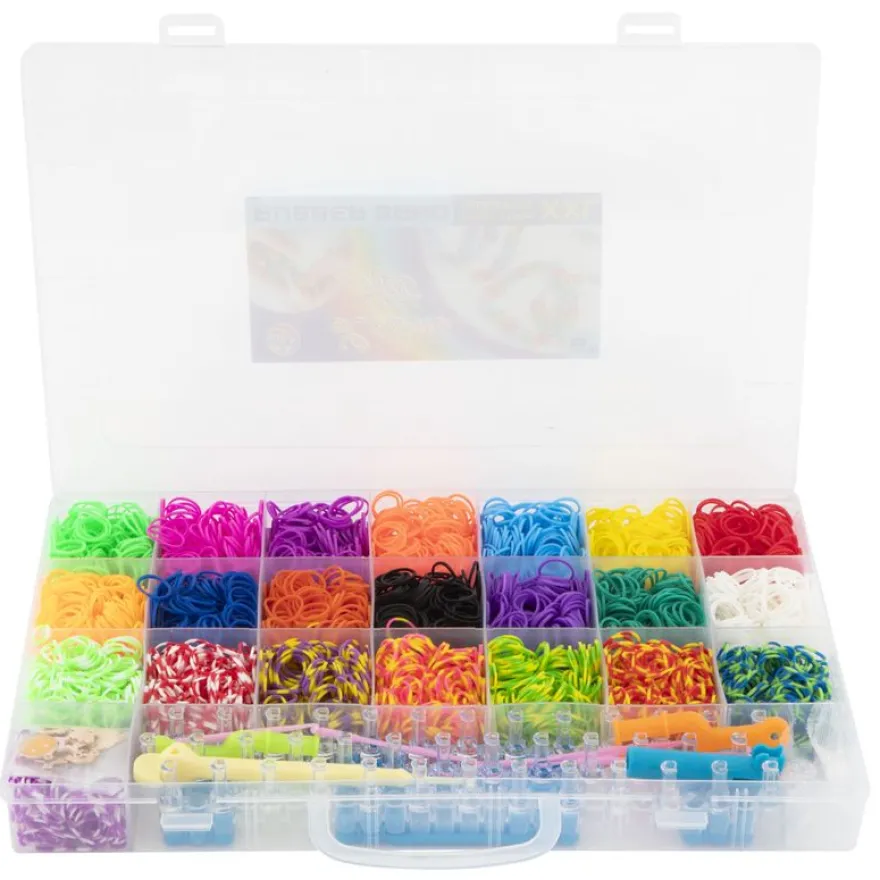 Coffret Elastiques Loom Bands - avec boite de rangement