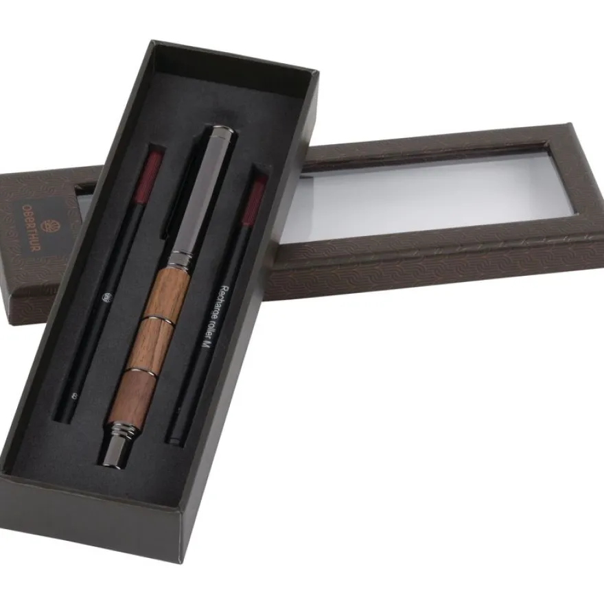 Coffret roller et 2 recharges Togo - noyer gun - Oberthur