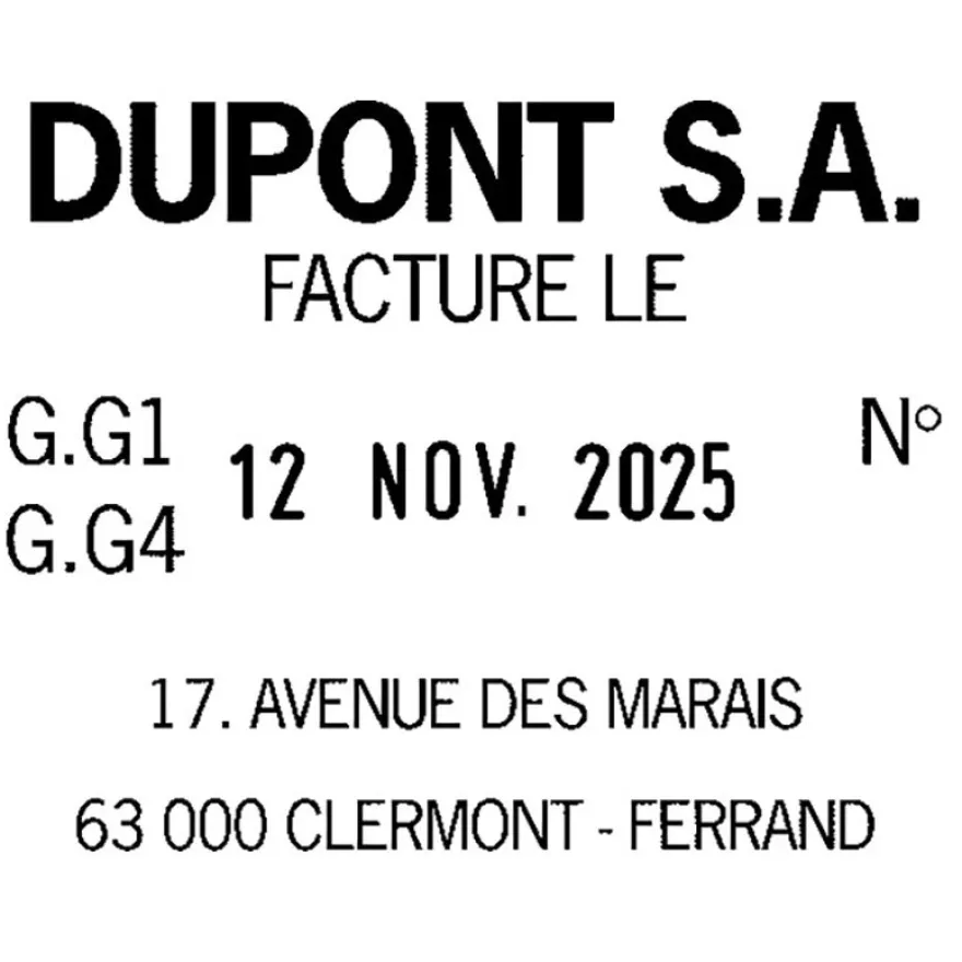 Colop Printer 54 - Tampon dateur personnalisable - 9 lignes - format rectangulaire