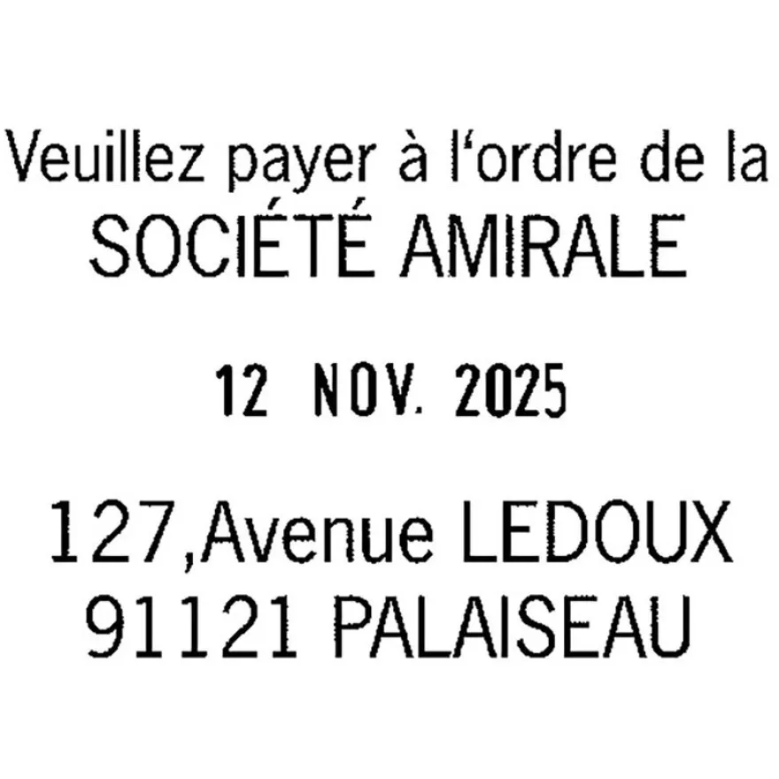 Colop Printer 53 - Tampon dateur personnalisable - 7 lignes - format rectangulaire