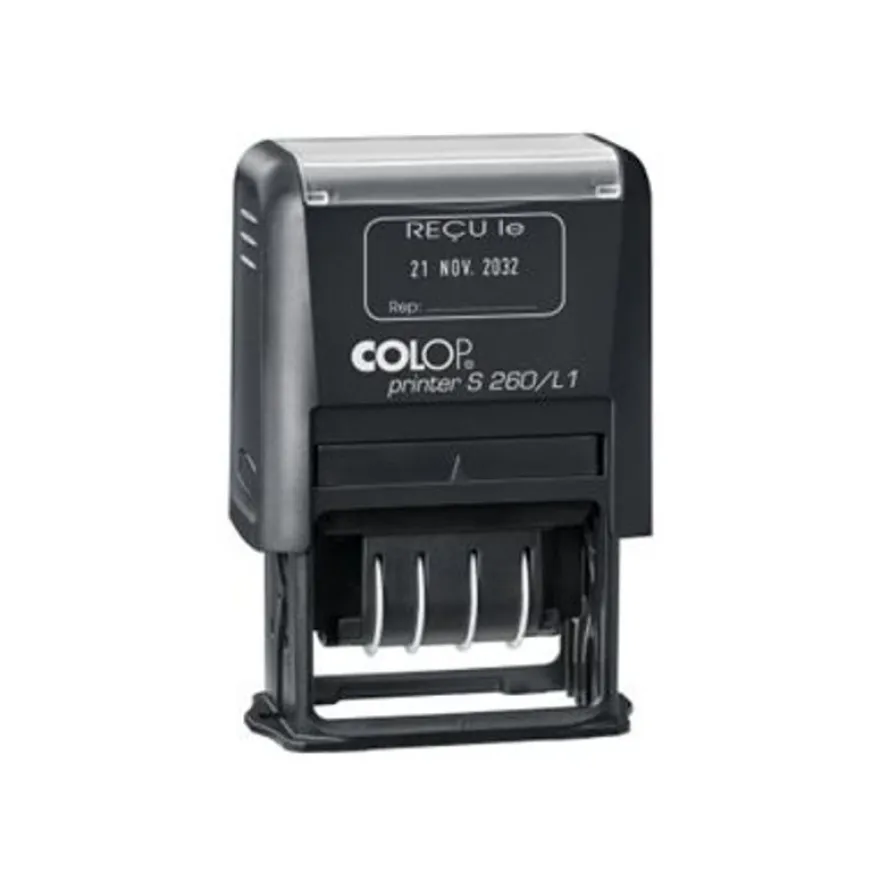 COLOP Printer S 260/L1 - Tampon - auto-encreur - REÇU LE - 24 x 45 mm - noir