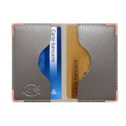 Color Pop - Etui anti-RFID pour 2 cartes bancaires - disponible dans différentes couleurs métallisées