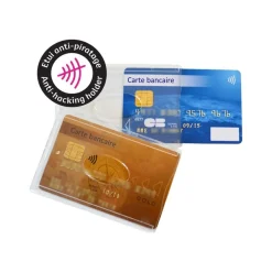Color Pop - Étui rigide pour carte de crédit - anti-RFID - PVC - transparent