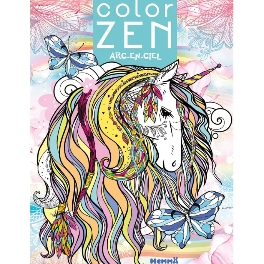 Color zen - Arc-en-ciel (Licorne) - Livre de coloriage détente - Dès 7 ans