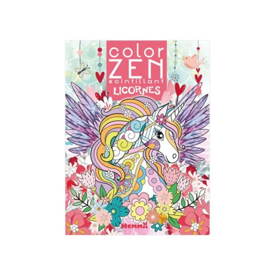 Color Zen scintillant - Licornes - livre à colorier