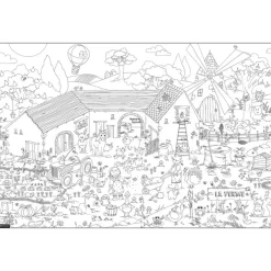 Coloriage géant La Ferme - 80 x 120 cm - Bouchut