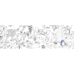 Coloriage nomade + crayon de couleur Animaux - 17 x 12,5 cm - Bouchut