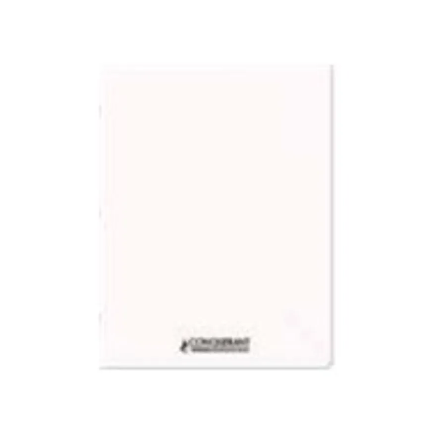 Conquérant - Cahier couverture personnalisable - 24 x 32 cm - 96 pages - grands carreaux (Seyes) - blanc cartonné