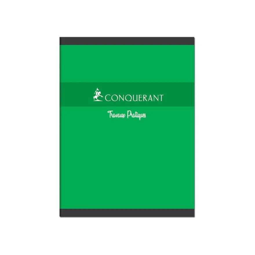 Conquérant - Cahier de travaux pratiques (TP) - 24 x 32 cm - 96 pages - grands carreaux (Seyes)