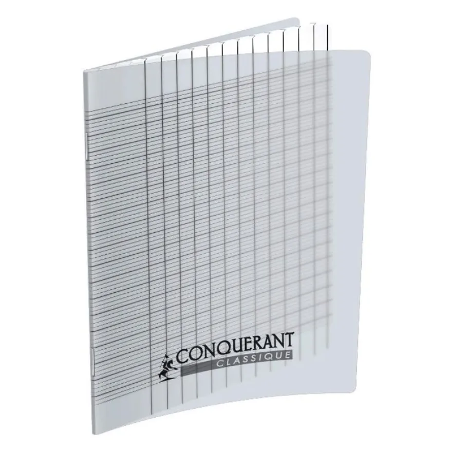 Conquérant - Cahier pour déficients visuels - 24 x 32 cm - 96 pages - grands carreaux (Seyes) - transparent