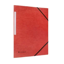 Conquérant - Chemise à élastique 3 rabats - A4 - Carte recyclée 350gr - Rouge