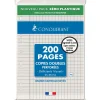 Conquérant - Copies Doubles pour déficients visuels - 200 pages - A4 - Grands Carreaux (Seyès 2,5mm)