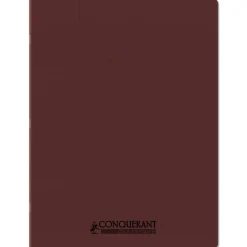 Conquérant Classique - Cahier polypro 24 x 32 cm - 96 pages - Grands Carreaux ( Seyès) - Marron