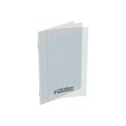 Conquérant Classique - Cahier polypro 17 x 22 cm - 48 pages - grands carreaux (Seyes) - transparent