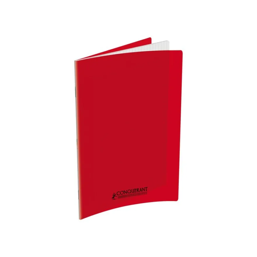 Conquérant Classique - Cahier polypro 24 x 32 cm - 48 pages - grands carreaux (Seyes) - rouge