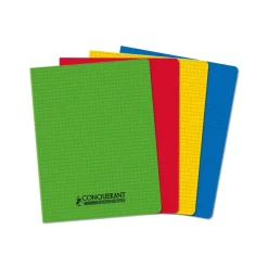Conquérant Classique - Cahier Polypro - 17x22 -48 pages - petits carreaux - Assortis