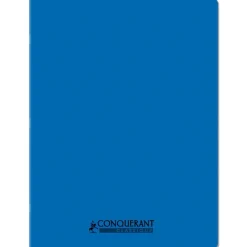 Conquérant Classique - Cahier polypro - 24 x 32 cm - 48 pages - petits carreaux (5x5 mm) - bleu