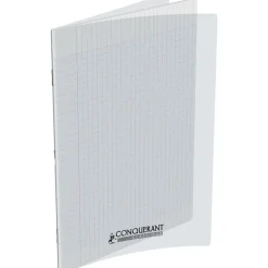 Conquérant Classique - Cahier polypro 24 x 32 cm - 140 pages - grands carreaux (Seyes) - transparent